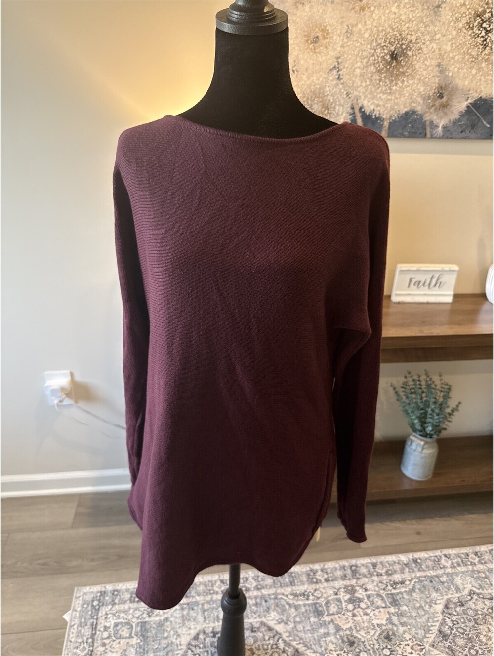 Michael Kors Burgundy Sweater Zip Side Size S